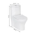 Vaso Sanitário Acoplado (monobloco) Smart 225 + Anel de vedação + Mangueira flexivel - Smart Norte - Imagem 4