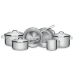 Jogo de Panelas Tramontina Solar em Aço Inox com Fundo Triplo e Tampas de Inox 6 Peças