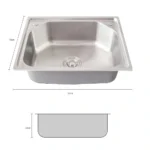 Cuba Pia Gourmet Luxo Prizi Aço Inox 304 43x57cm Kit Completo - C5743