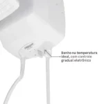 Chuveiro Elétrico Eletrônico 220V 6800w Branco Quadrado Futura Lorenzetti - Imagem 2