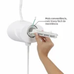Chuveiro Elétrico Eletrônico 220V 7500w Branco Redondo Top Jet Lorenzetti - Imagem 2