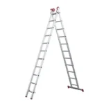 Escada Extensível 11x2 22 Degraus em Alumínio 5,56m Botafogo