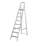 Escada Doméstica Aluminio 8 Degraus Natural 120 Kg Reisam