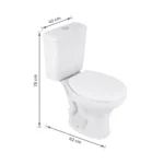 Kit Vaso Sanitário com Caixa Acoplada e Assento Branco Duplo Acionamento 3/6L Saída Vertical Saveiro Celite - Imagem 5