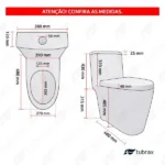 Vaso Sanitário Monobloco Completo – Caixa Acoplada Privada Nexum Vab0026 Tubrax - Imagem 2