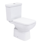 Kit Vaso Sanitário com Caixa Acoplada e Assento Branco Quadrado 3 e 6 litros Lyon Plus Sensea